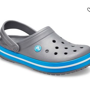 Blue and Gray Crossband Crocs